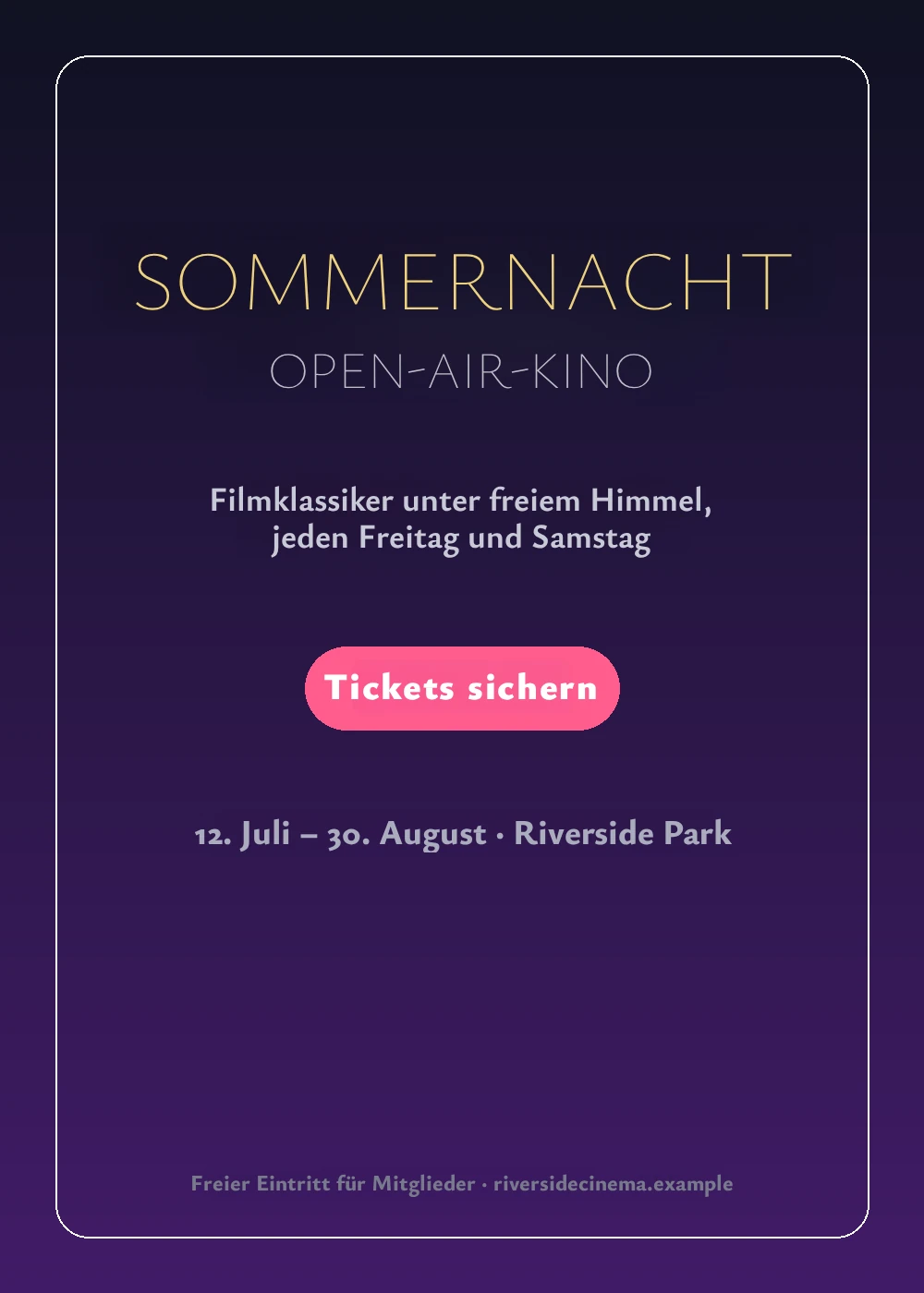 Translated poster in Deutsch