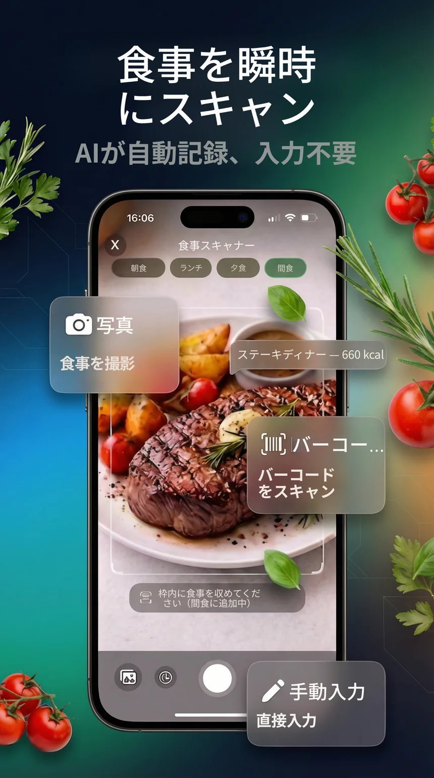 Kaloria App Store screenshot localized by imato (JA)